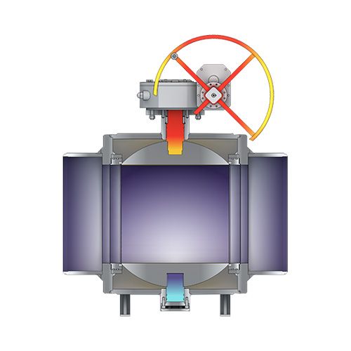 Valve à billes de soudage complète à turbine fixe 700